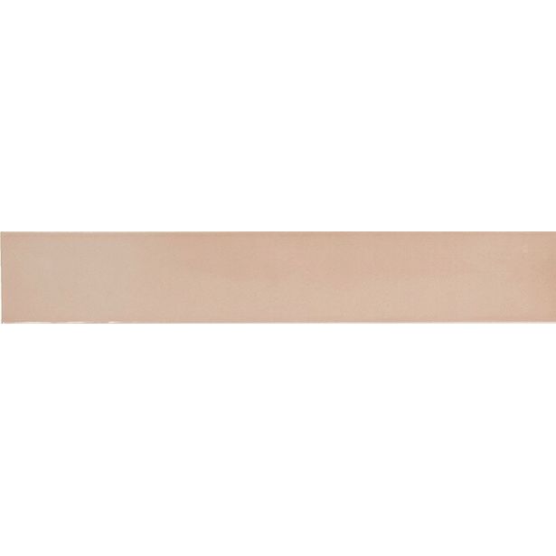 Seinälaatta Pukkila Manacor Blush Pink, kiiltävä, strukturoitu, 6.5x40cm