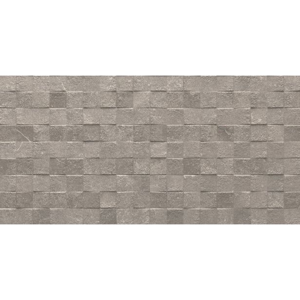 Kuviolaatta Pukkila Piazen Ash Cubic, himmeä, struktuuri, 600x300mm