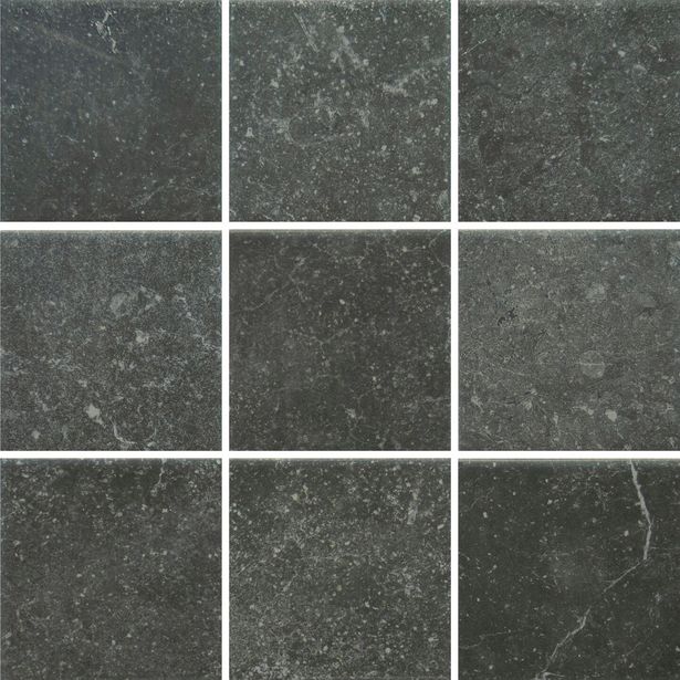 Lattialaatta Pukkila Piazen Coal, himmeä, sileä, 97x97mm