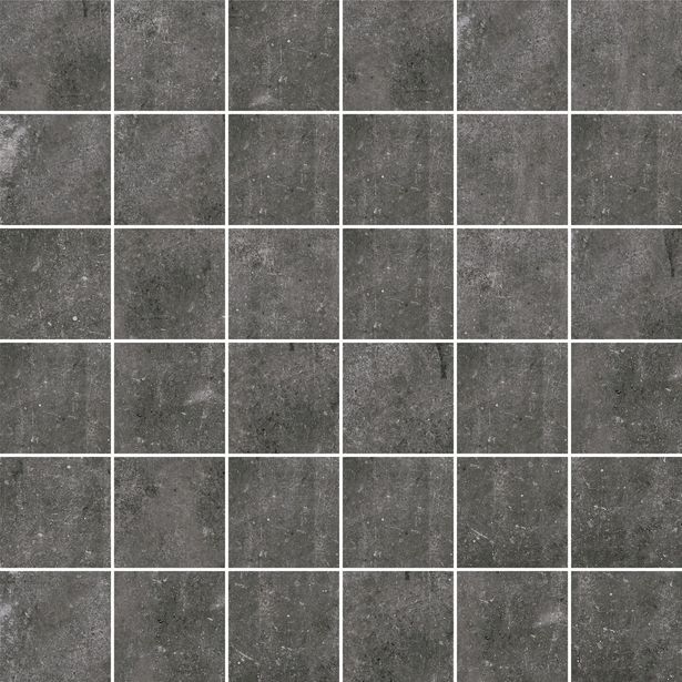 Mosaiikkilaatta Pukkila Stonemix Anthracite, himmeä, sileä, 50x50mm
