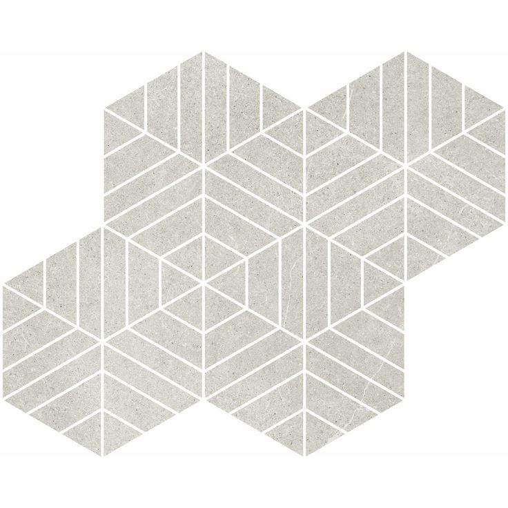 Mosaiikkilaatta Pukkila Ease Esagona T72 Light Grey, matta, sileä