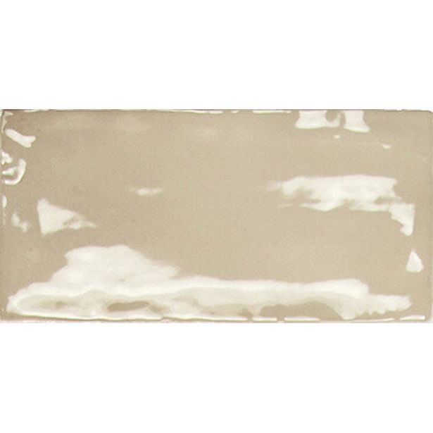 Seinälaatta Pukkila Manacor Beige Argile, kiiltävä, strukturoitu, 7.5x15cm