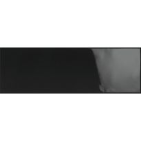 Seinälaatta Pukkila Soho Black, kiiltävä, struktuuri, 297x97mm