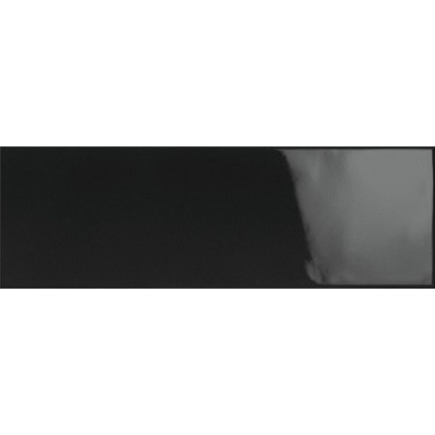 Seinälaatta Pukkila Soho Black, kiiltävä, struktuuri, 297x97mm