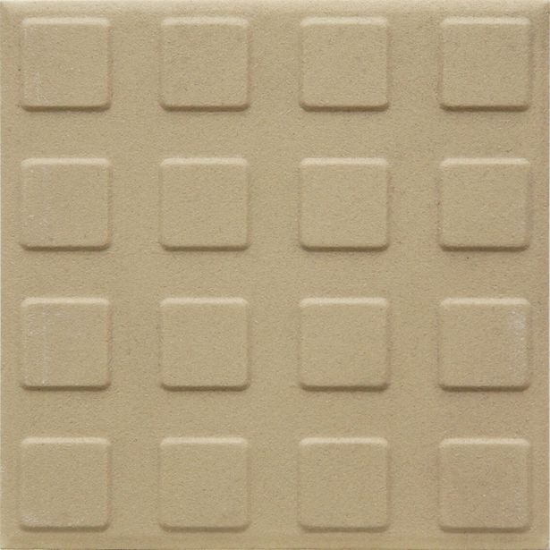 Lattialaatta Pukkila Natura Tumma Beige, himmeä, struktuuri, neliönasta, 96x96mm