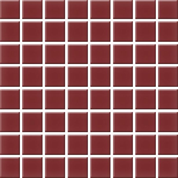 Mosaiikkilaatta Pukkila Color Burgundy, himmeä, sileä, 22x22mm