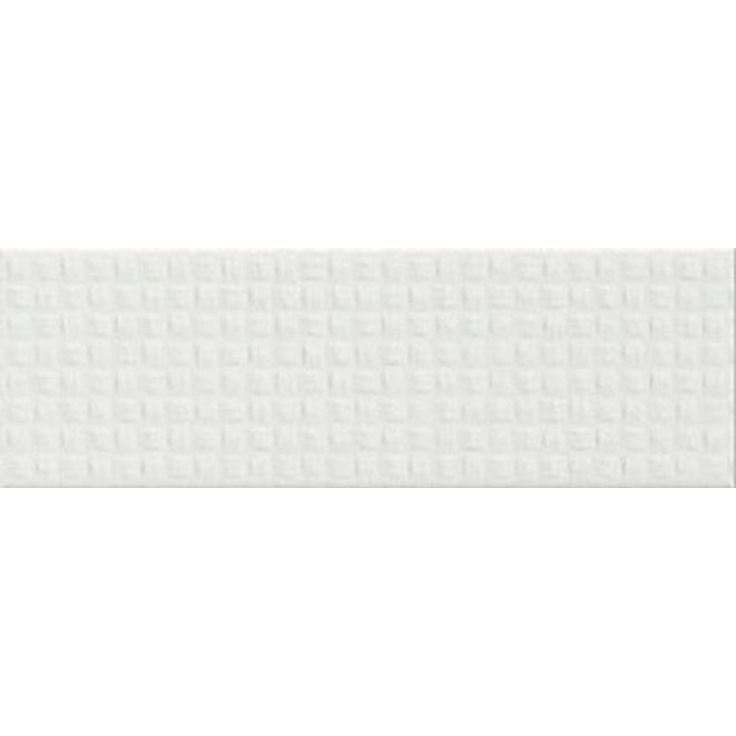 Kuviolaatta Pukkila Soho White, kiiltävä, struktuuri, 297x97mm