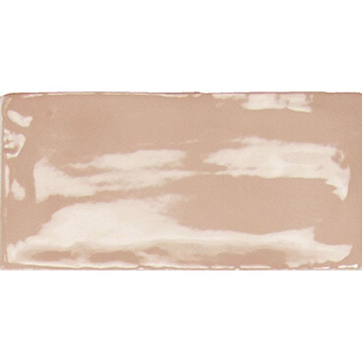 Seinälaatta Pukkila Manacor Blush Pink, kiiltävä, strukturoitu, 7.5x15cm