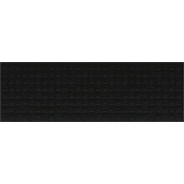 Kuviolaatta Pukkila Soho Black, kiiltävä, struktuuri, 297x97mm