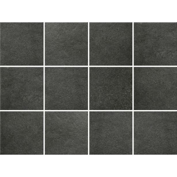 Lattialaatta Pukkila Europe Black, himmeä, sileä, 97x97mm