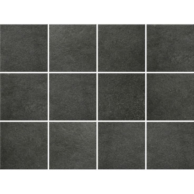 Lattialaatta Pukkila Europe Black, himmeä, sileä, 97x97mm