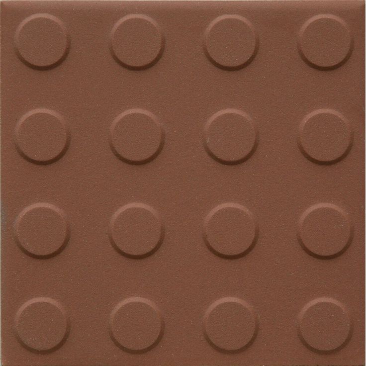 Lattialaatta Pukkila Natura Keskiruskea, himmeä, struktuuri, pyörönasta, 96x96mm