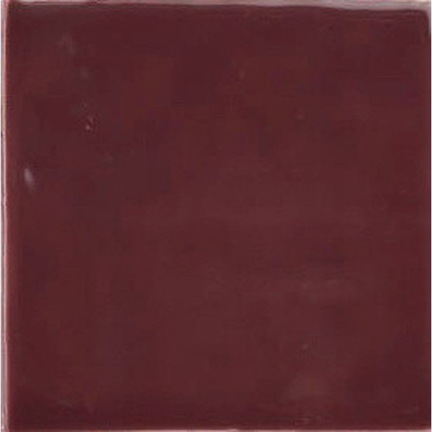 Seinälaatta Pukkila New Zellige Burgundy, kiiltävä, strukturoitu, 130x130mm