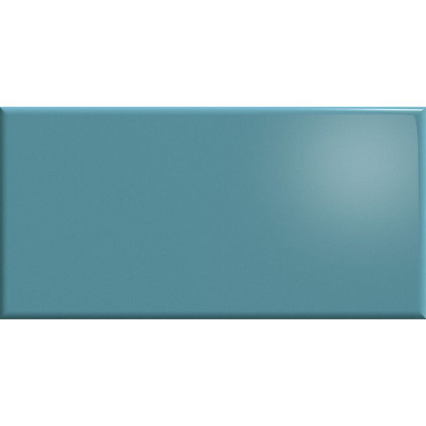 Seinälaatta Pukkila Tiffany Blue, kiiltävä, tasapintainen, 7.5x15cm