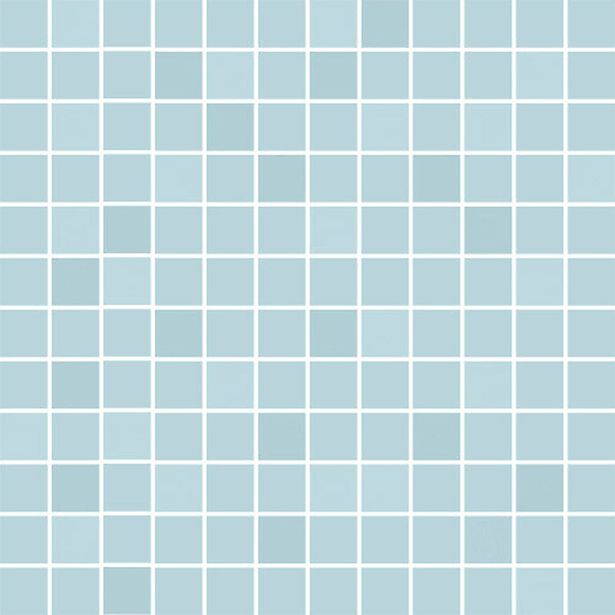 Mosaiikkilaatta Pukkila Mosaico Porcelanico Turquoise, himmeä, sileä, 25x25mm