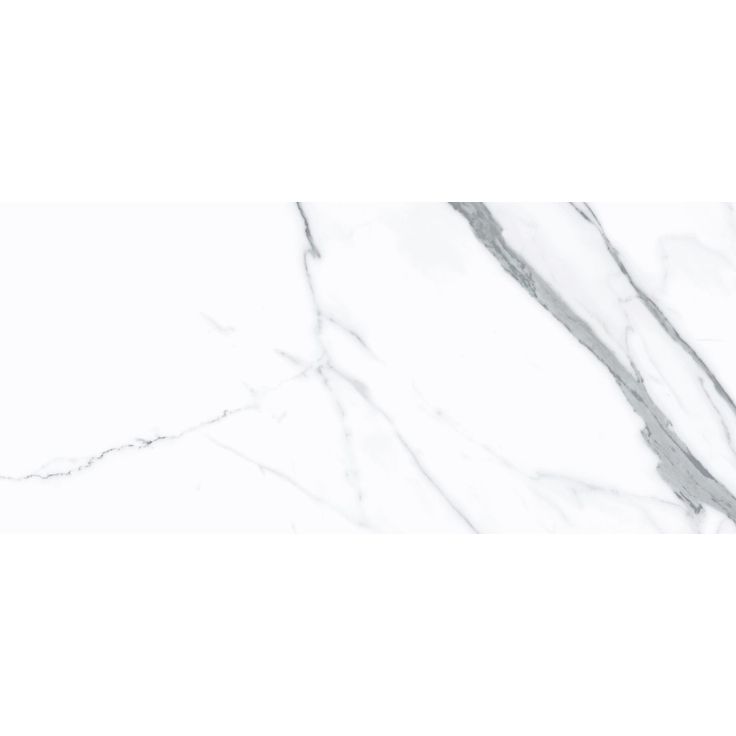 Seinälaatta Pukkila Luxury Statuario Valkoinen, kiiltävä, sileä, 547x247mm
