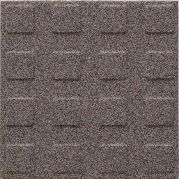 Lattialaatta Pukkila Natura Granite Burgundy, himmeä, struktuuri, neliönasta, 96x96mm