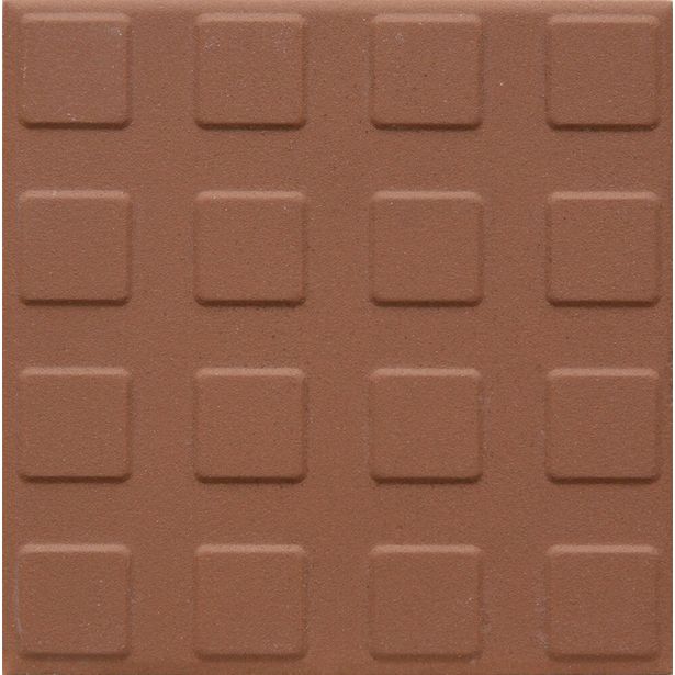 Lattialaatta Pukkila Natura Keskiruskea, himmeä, struktuuri, neliönasta, 96x96mm
