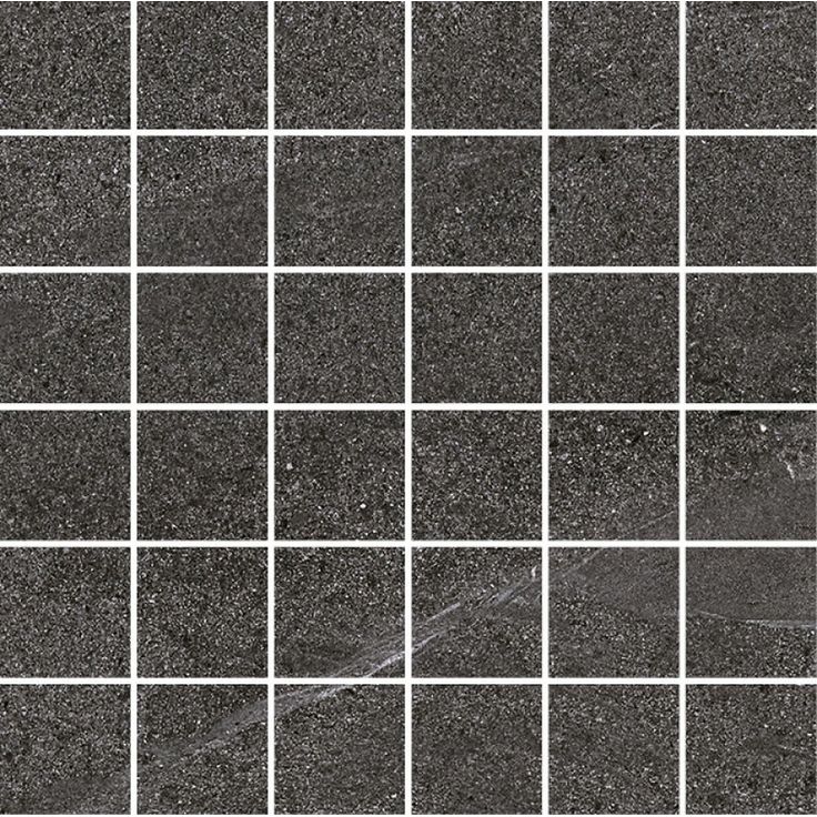 Mosaiikkilaatta Pukkila Landstone Anthracite, himmeä, sileä, 48x48mm