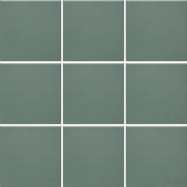 Lattialaatta Pukkila Natura Tummanvihreä, himmeä, sileä, 96x96mm, lasikuituverkossa