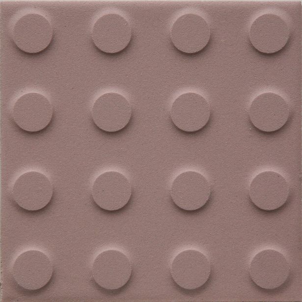 Lattialaatta Pukkila Natura Roosa, himmeä, struktuuri, pyörönasta, 96x96mm