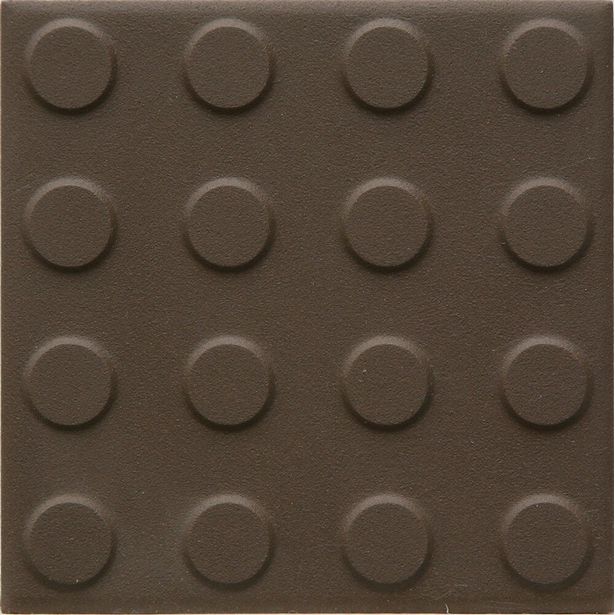 Lattialaatta Pukkila Natura Ruskea, himmeä, struktuuri, pyörönasta, 96x96mm