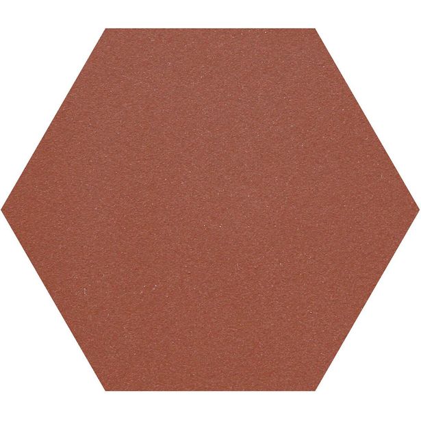 Lattialaatta Pukkila Natura 6-kulmainen Punainen, himmeä, sileä, 115x100mm