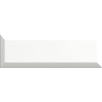 Seinälaatta Pukkila Tiffany Diamond White, matta, faasattu, 10x30cm