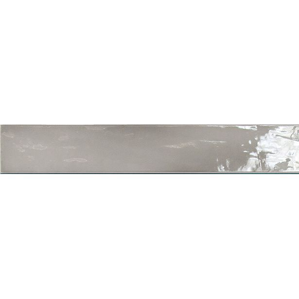 Seinälaatta Pukkila Manacor Mercury Grey, kiiltävä, strukturoitu, 6.5x40cm