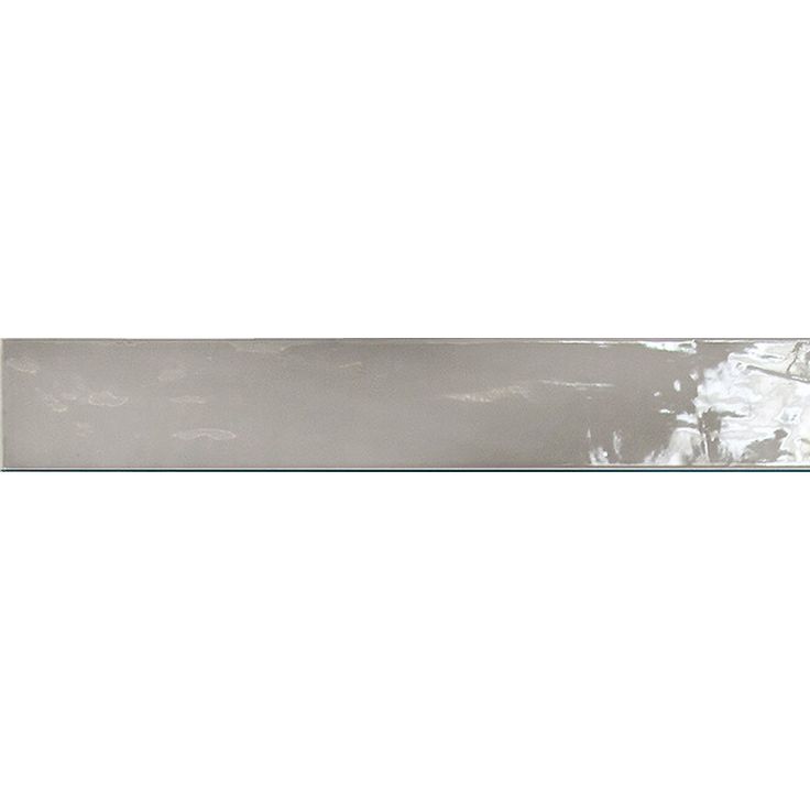 Seinälaatta Pukkila Manacor Mercury Grey, kiiltävä, strukturoitu, 6.5x40cm