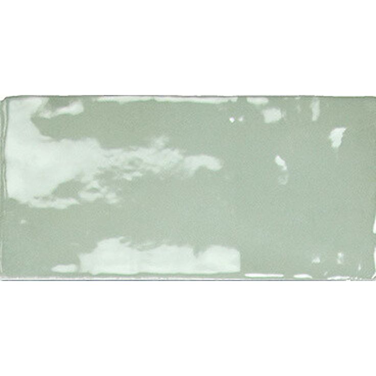 Seinälaatta Pukkila Manacor Mint, kiiltävä, strukturoitu, 7.5x15cm