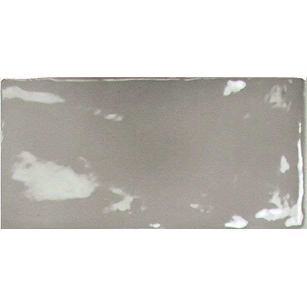 Seinälaatta Pukkila Manacor Mercury Grey, kiiltävä, strukturoitu, 7.5x15cm