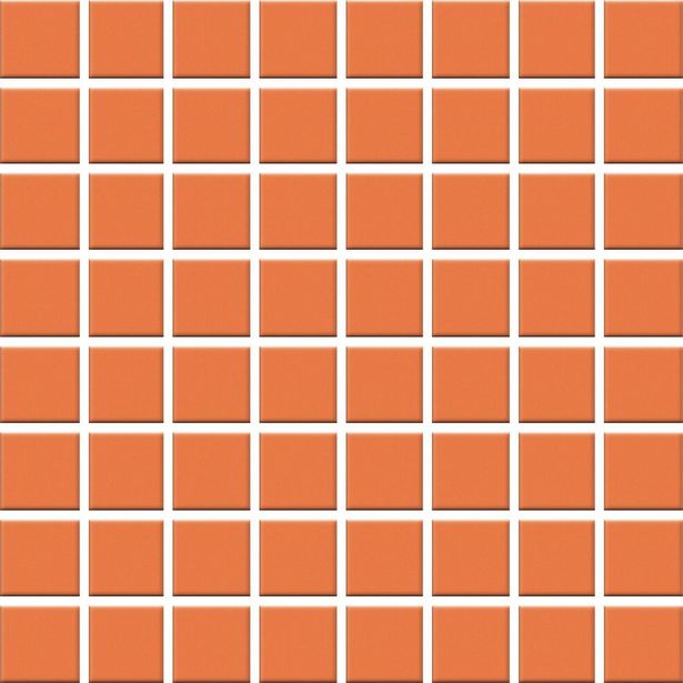 Mosaiikkilaatta Pukkila Color Tangerine, himmeä, sileä, 22x22mm