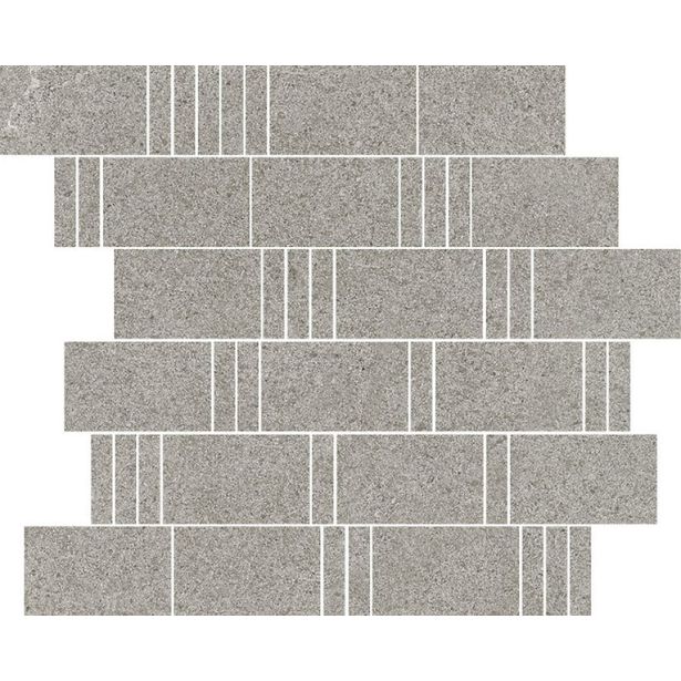 Mosaiikkilaatta Pukkila Landstone Grey Pave, himmeä, sileä, 298x298mm