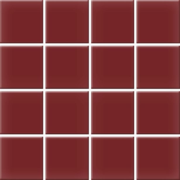 Mosaiikkilaatta Pukkila Color Burgundy, himmeä, sileä, 47x47mm