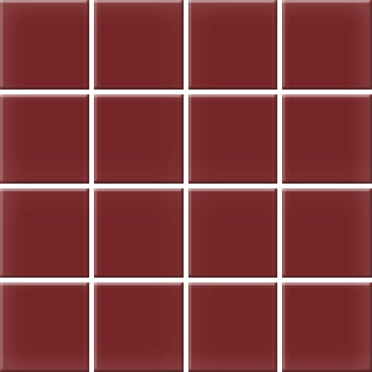 Mosaiikkilaatta Pukkila Color Burgundy, himmeä, sileä, 47x47mm