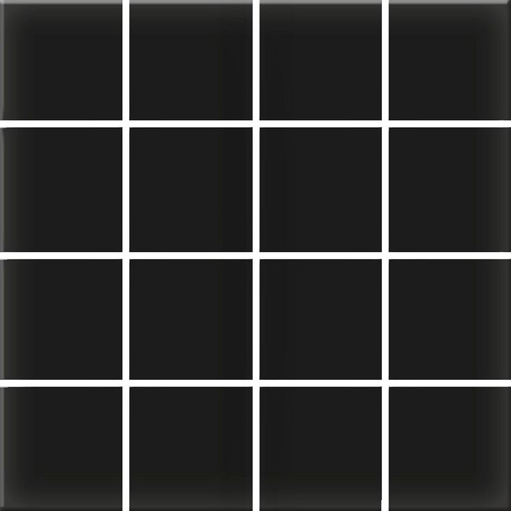 Mosaiikkilaatta Pukkila Color Black, himmeä, sileä, 47x47mm