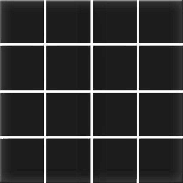 Mosaiikkilaatta Pukkila Color Black, himmeä, sileä, 47x47mm