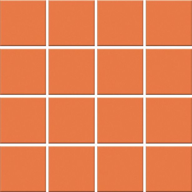Mosaiikkilaatta Pukkila Color Tangerine, himmeä, sileä, 47x47mm