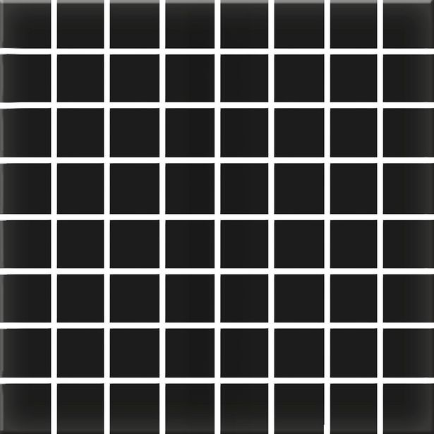 Mosaiikkilaatta Pukkila Color Black, himmeä, sileä, 22x22mm