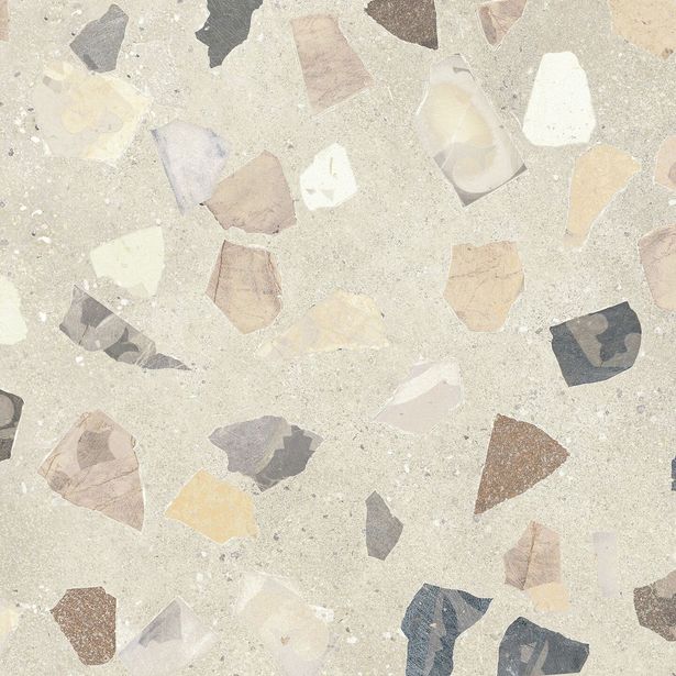 Lattialaatta Pukkila Retro Terrazzo, 60x60cm, matta, lasittamaton