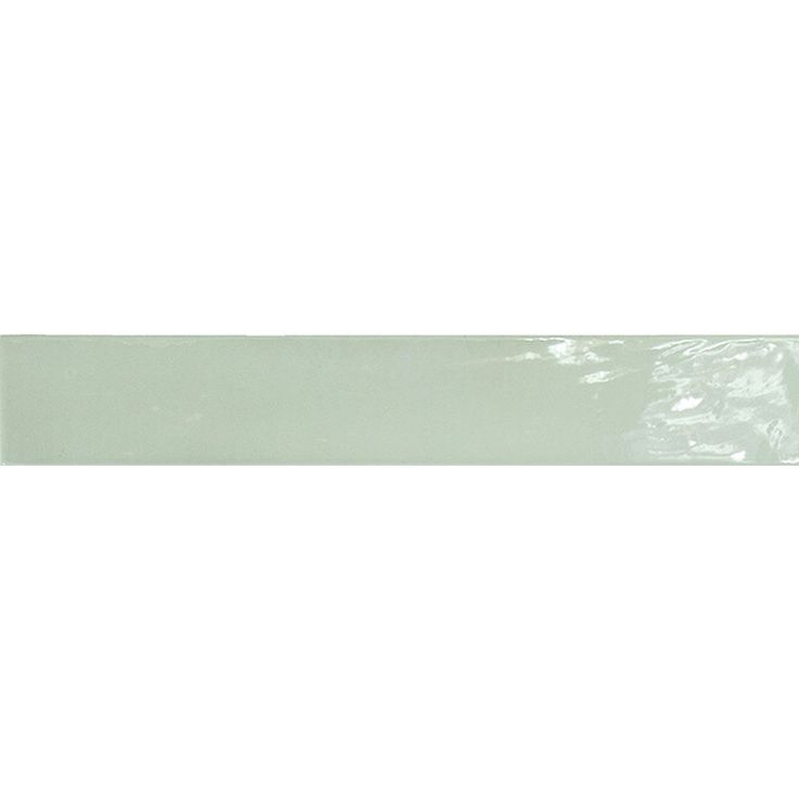 Seinälaatta Pukkila Manacor Mint, kiiltävä, laineileva, 6.5x40cm