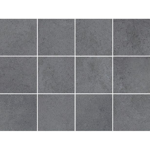 Lattialaatta Pukkila Concreto, 10x10cm, matta, lasitettu, liimatäpläarkki