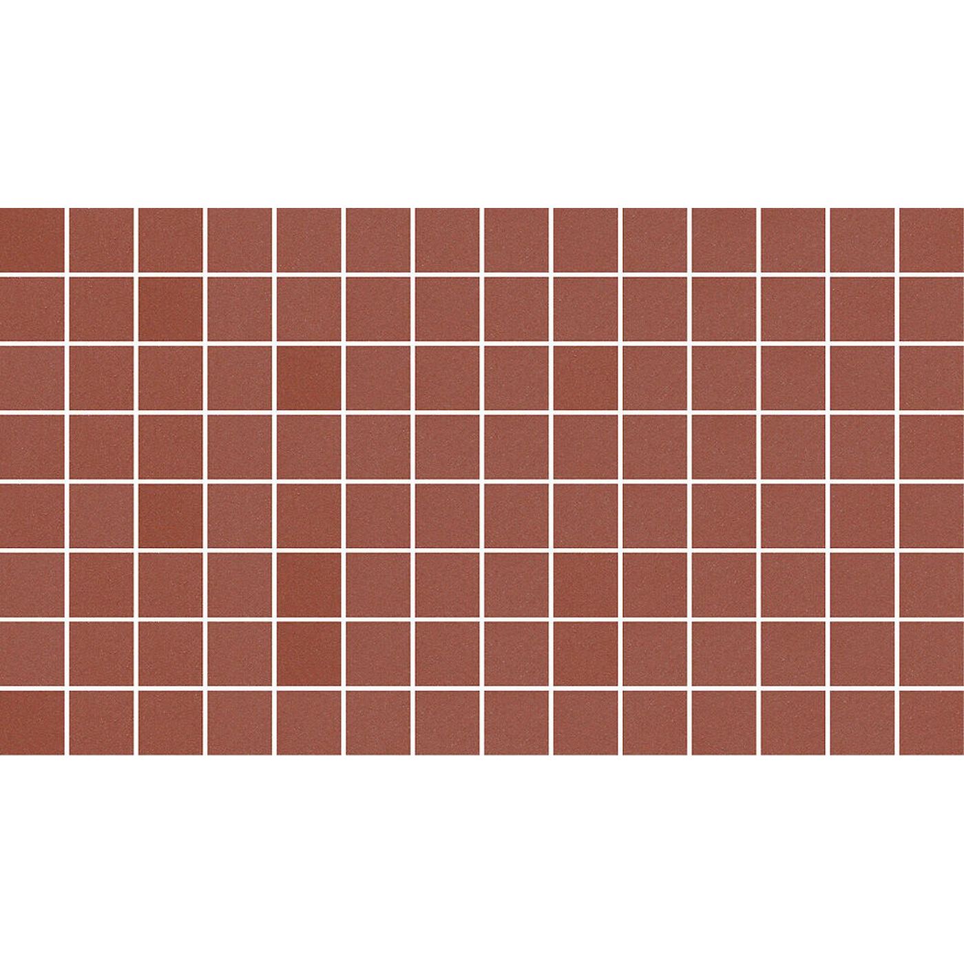 Mosaiikkilaatta Pukkila Natura Victoria V-GRANADA, matta, tasapintainen, 2.9x2.9cm, lasikuituverkolla, tiilenpunainen
