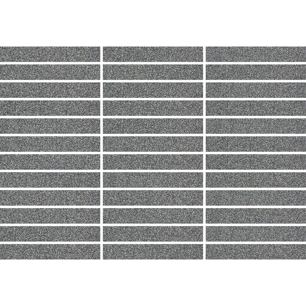 Mosaiikkilaatta Pukkila Natura Victoria V-BARCELO, matta, tasapintainen, 2.1x13.7cm, lasikuituverkolla, Speckled Black