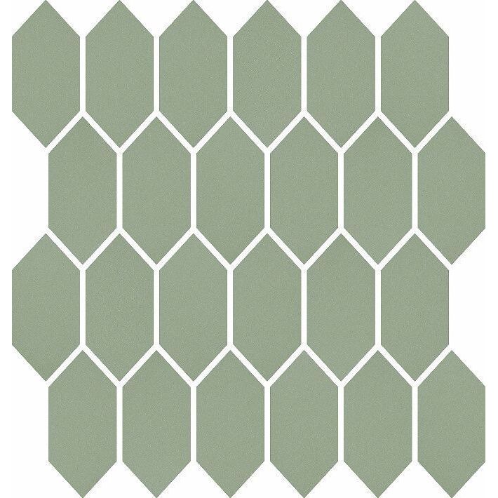 Mosaiikkilaatta Pukkila Natura Victoria PORTLAND, matta, tasapintainen, lasikuituverkolla, 9.6x4.4cm, vihreä