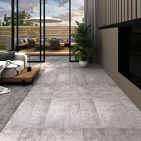 PVC-lattialankut 5,02m² 2mm itseliimautuva maanharmaa