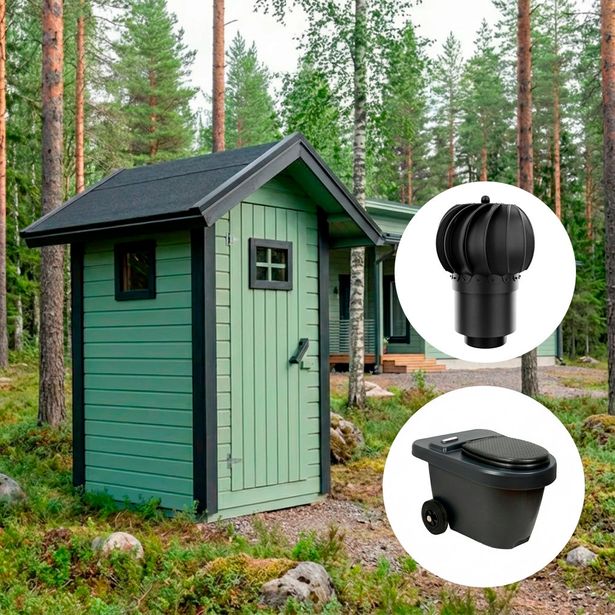 Sopu-puucee Green Toilet Easy kompostikäymälällä