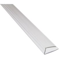 Päätelista Keraplast, 10/2100mm, polykarbonaatti, kirkas
