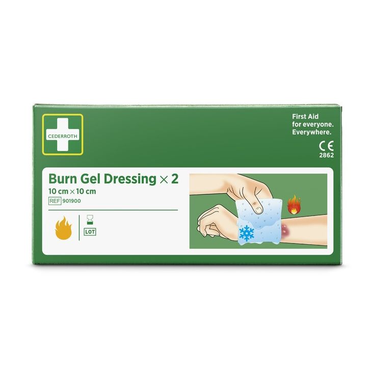 Palovammataitos Cederroth Burn Gel 10 x 10 cm, 2 kpl